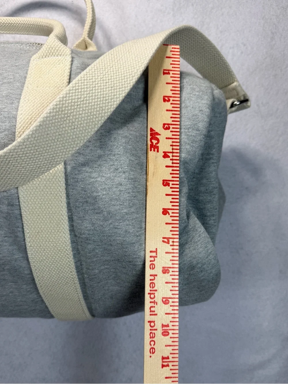 Brandy Melville Gray Heather Duffle Bag w/ Matching Zip Pouch Weekend Gym Travel